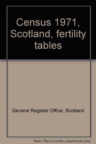Census 1971, Scotland, Fertility Tables
