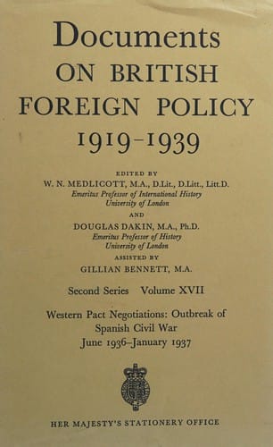 Documents on British Foreign Policy, 1919-1939 Second series (1929-1938)