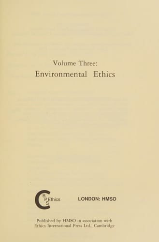 Environmental Ethics