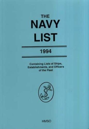 The Navy List, Annual, 1994