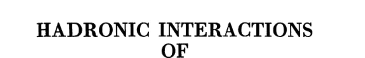 Hadronic Interactions of Electrons and Photons Proceedings of the 11th Session of the Scottish Universities Summer School in Physics, 1970