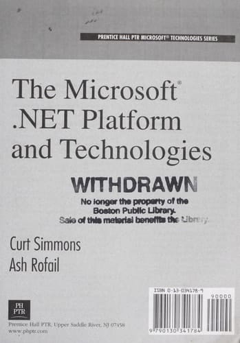 Microsoft .NET Platform and Technologies