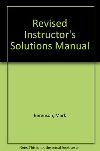 Revised Instructor's Solutions Manual