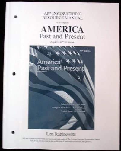AP Instructor's Resource Manual to Accompany America Past and Present