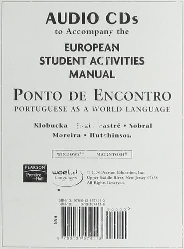 Ponto De Encontro 'european Sam Audio: Portuguese As a World Language (Portuguese Edition)
