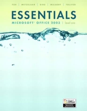 Essentials Microsoft Office 2003