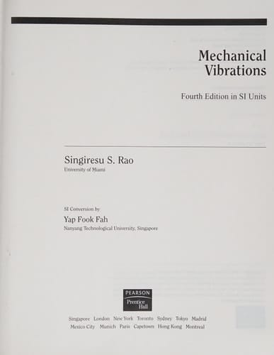 Mechanical Vibrations