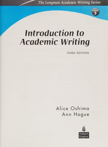 Introduction to Academic Writing