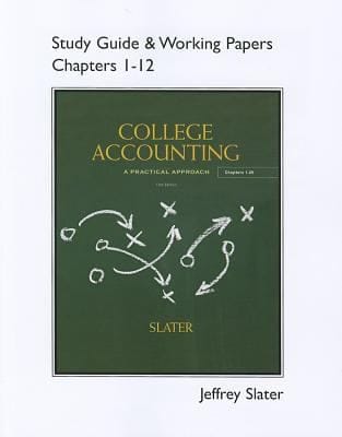 College Accounting Study Guide Working Papers Chapters 112