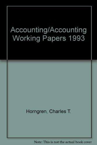 Accounting/Accounting Working Papers 1993