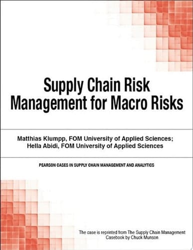 Supply Chain Risk Management for Macro Risks