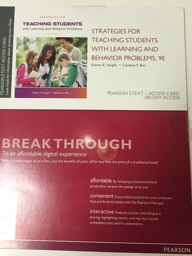Strategies for Teaching Students With Learning and Behavior Problems, Video-enhanced Pearson Etext Access Card