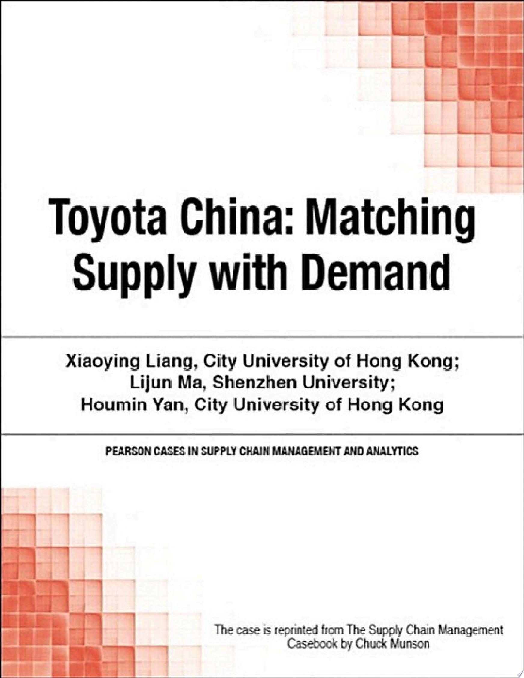 Toyota China Matching Supply with Demand