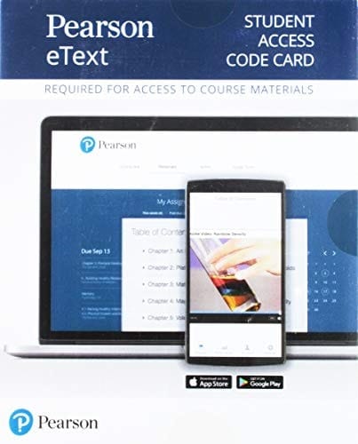 Pearson Etext Chemistry for Changing Times -- Access Card