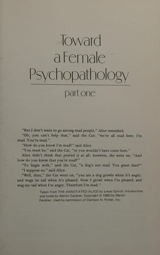 The psychopathology of women (A Spectrum book)