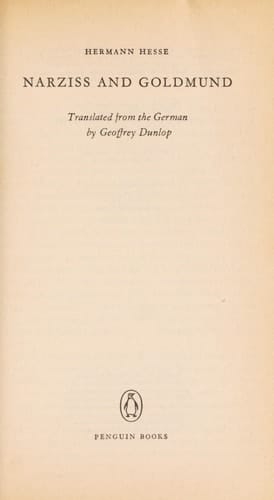 Narziss and Goldmund