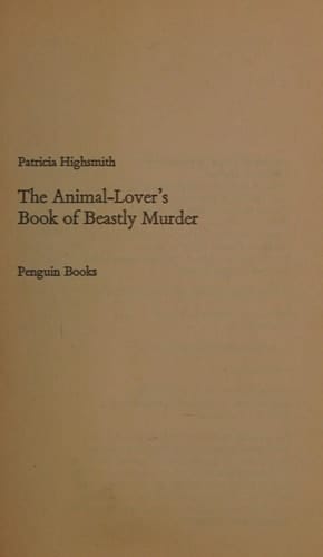 Animal Lover's Book of Beastly Murder