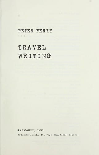 Travel writing