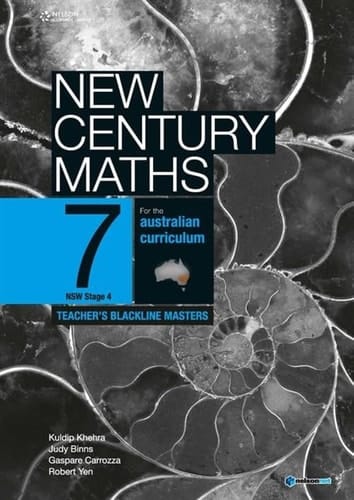 New Century Maths 7 for the Australian Curriculum - Teacher's Blackline Masters. NSW stage 4