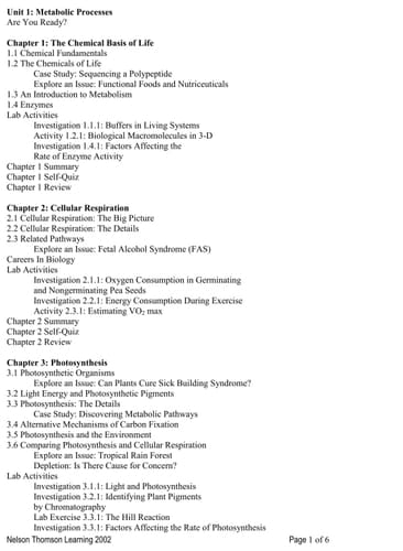 Nelson Biology 12