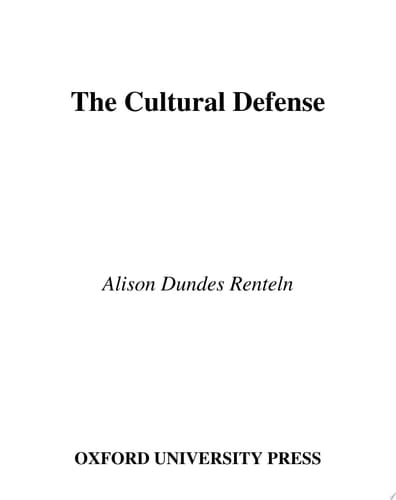 The Cultural Defense