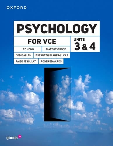 Psychology for VCE Unit 3 & 4 Student Book+obook pro: Victorian Curriculum (Oxford VCE Psychology)