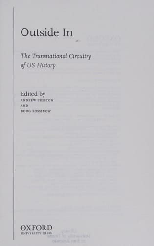 Outside In: The Transnational Circuitry of US History