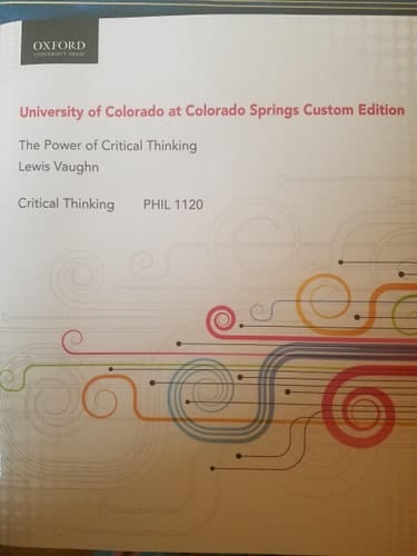 The Power of Critical Thinking 5th Edition Custom