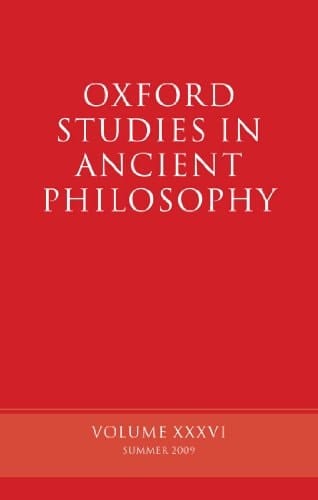Oxford Studies in Ancient Philosophy, Volume XXXVI