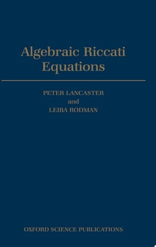 Algebraic Riccati Equations