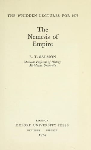 The nemesis of empire (The Whidden lectures for 1973)