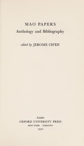 Mao papers,