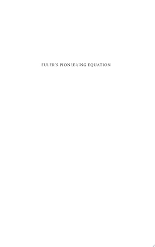 Euler's Pioneering Equation