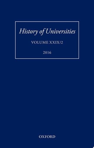 History of Universities: Volume XXIX / 2 (History of Universities Series)