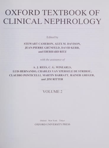 Oxford Textbook of Clinical Nephrology: Three Volume Set