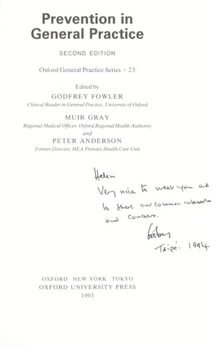Prevention in General Practice (Oxford General Practice Series, 23)