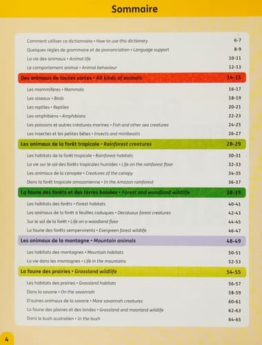 Oxford French-English Visual Dictionary of Animals