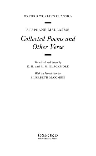 Collected Poems and Other Verse (Oxford World's Classics)