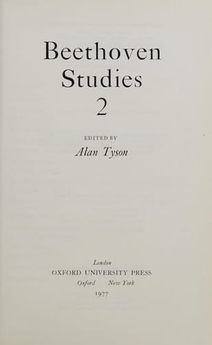 Beethoven studies (v. 2)