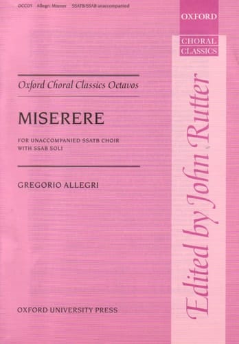 Miserere (Oxford Choral Classics Octavos) (Oxford Choral Classics Octavos, OCCO5)