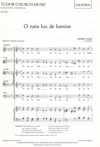 O nata lux de lumine (Tudor Church Music, TCM82 (rev.))