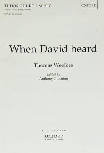 When David heard (Tudor Church Music, TCM110)