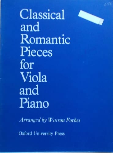 Classical and Romantic Pieces for Viola and Piano