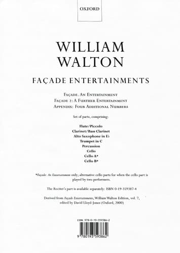 Façade Entertainments (William Walton Edition) (8 Parts)