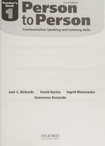 Person to Person, Level 1