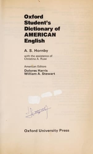 Oxford Student Dictionary of American English