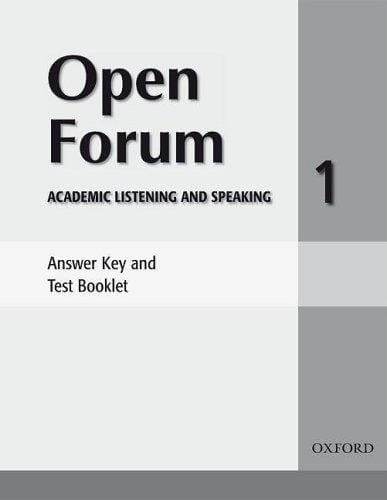 Open Forum, Level 1 : Academic Listening and Speaking