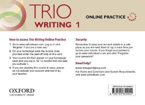 Trio Writing: Level 1: Online Practice Student Access Card: Building Better Writers...From The Beginning (Trio Writing)