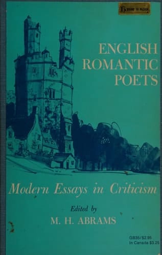 English Romantic Poets; Modern Essays in Criticism