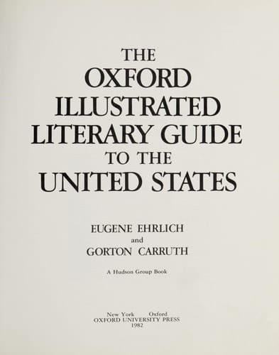 The Oxford Illustrated Literary Guide to the United States